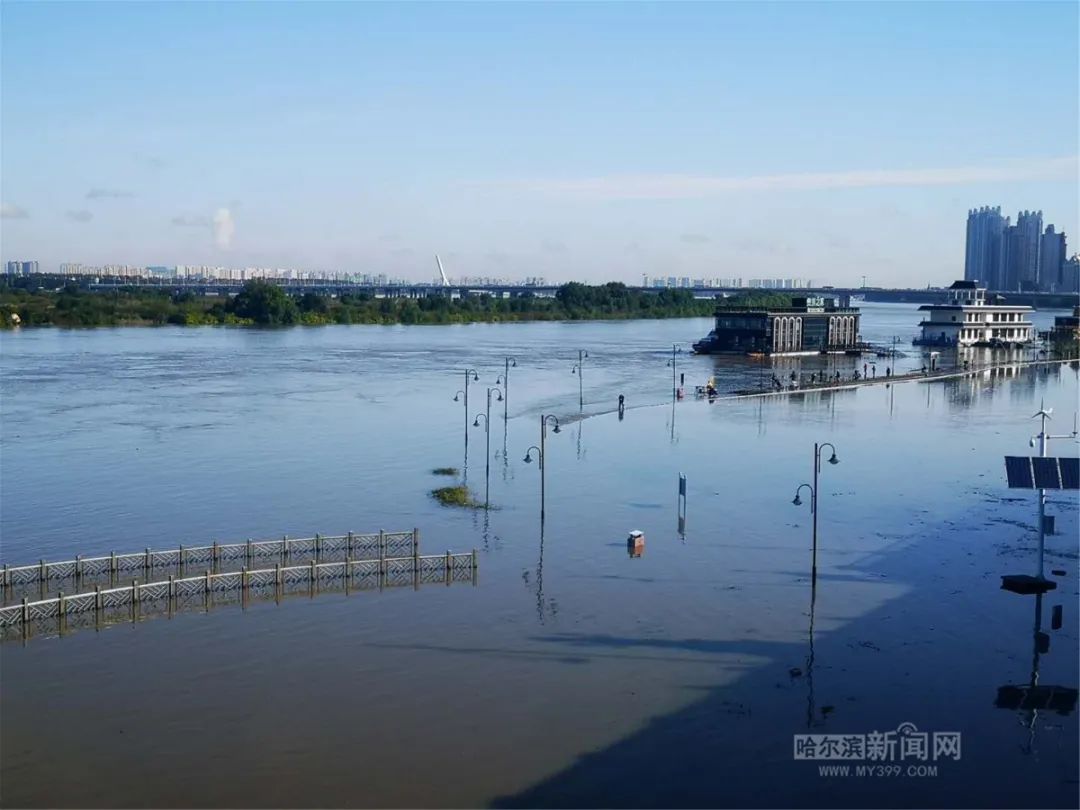 松花江水位稳步上涨，水韵美景共赏时